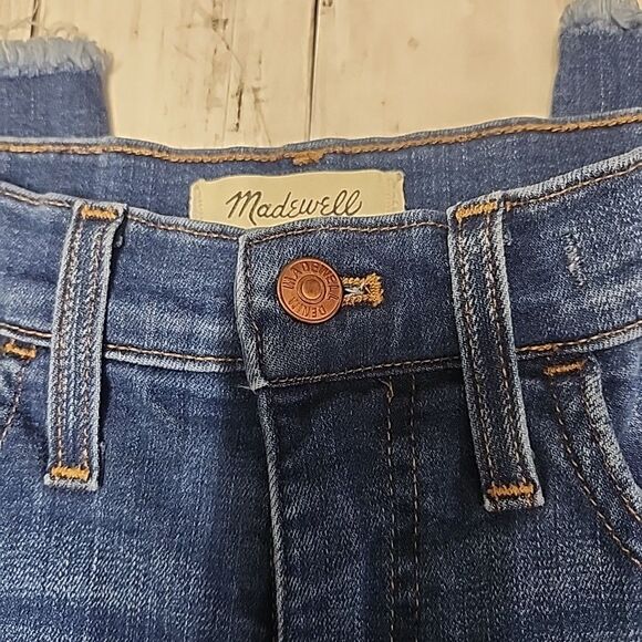 Madewell Cali Demi-Boot Jeans Kick Flare Crop Fleetwood Wash Size 28 - Picture 5 of 12